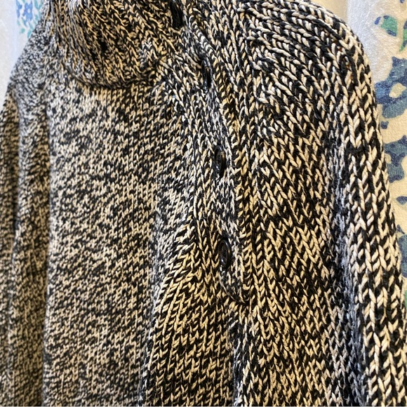 Chaps chunky knit cotton blend diagonal button sweater XL - Picture 5 of 8